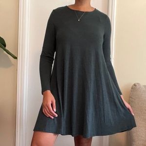 OLD NAVY Long Sleeve Dark Green Midi Dress XL